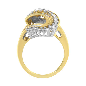 Trang sức Haus Of Brilliance 14kt Yellow và Vàng trắng 1ct TDW Kim cương Bypass Nhẫn (H-I, I1-I2) chính hãng 6 haus of brilliance 14kt yellow and white gold 1ct tdw diamond bypass ring h i i1 i2 34 3001tdm