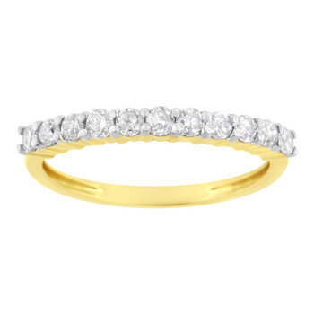 Trang sức Haus Of Brilliance IGI Certified Vàng 10K 1/2ct TDW Kim cương Band Nhẫn (J-K, I1-I2) - Size 7 chính hãng 6 haus of brilliance igi certified 10k yellow gold 1 2ct tdw diamond band ring j k i1 i2 size 7 017257r700
