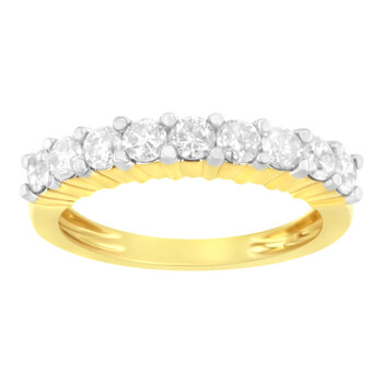 Trang sức Haus Of Brilliance IGI Certified Vàng 10K 1ct TDW Kim cương Band Nhẫn (J-K, I1-I2) - Size 7 chính hãng 6 haus of brilliance igi certified 10k yellow gold 1ct tdw diamond band ring j k i1 i2 size 7 017261r700