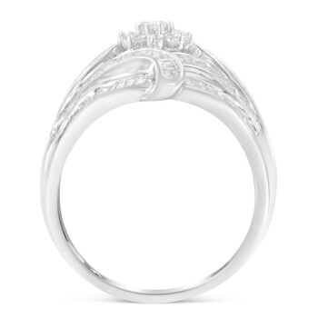 Trang sức Haus Of Brilliance Bạc 925 1 1/8ct. TDW Kim cương Cocktail Nhẫn (I-J, I2-I3) chính hãng 6 haus of brilliance sterling silver 1 1 8ct tdw diamond cocktail ring i j i2 i3 011352r700