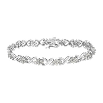Trang sức Haus Of Brilliance Bạc 925 2 1/4ct TDW Kim cương Link Vòng đeo tay (I-J, I3) chính hãng 6 haus of brilliance sterling silver 2 1 4ct tdw diamond link bracelet i j i3 60 7798wdm