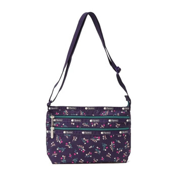 Le Sportsac Yucca Purple Bouquet Print Quinn Túi đeo chéo chính hãng 6 le sportsac yucca purple bouquet print quinn crossbody bag 3352 f559