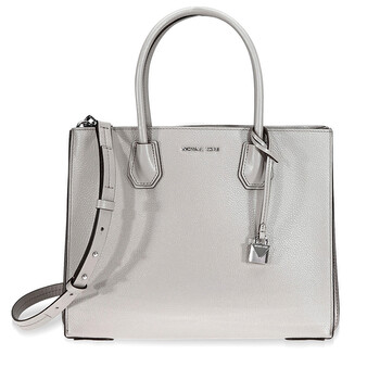 Michael Kors Mercer size lớn Pebbled Da Tote - Pearl Grey chính hãng 6 michael kors 18326