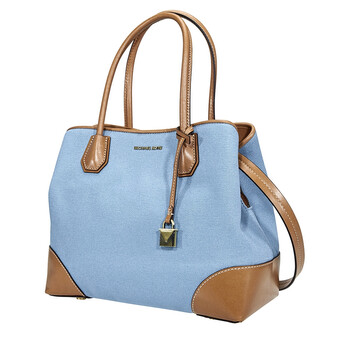 Michael Kors Mercer Gallery size trung Tote - Powder màu xanh dương chính hãng 6 michael kors 18400
