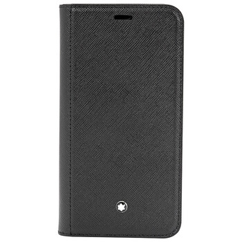Montblanc Sartorial màu đen Flip Side Cover with Double Flap for Apple Iphone XS 124894 chính hãng 6 montblanc smartphone holder 124894