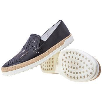 Giày Tod's Open Box - Tods nữ Leather Slip On màu đen, Brand Size 39.5 (US Size 9.5) chính hãng 6 ob tods shoes xxw0tv0q06008vb999 9 5