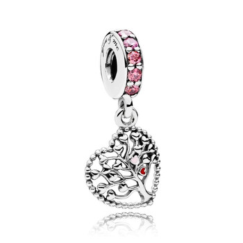 Trang sức Pandora Pink Family Tree Dangle Charm Bạc 925 chính hãng 6 pandora pink family tree dangle charm in sterling silver