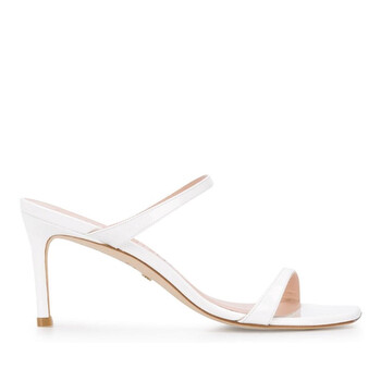 Giày Stuart Weitzman nữ Aleena 75 màu trắng Patent Leather Sandals chính hãng 6 stuart weitzman ladies aleena 75 white patent leather sandals aleena 75 patent white