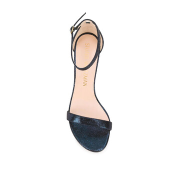 Giày Stuart Weitzman The Nearlynude Lame 80mm Sandals chính hãng 5 stuart weitzman the nearlynude lame 80mm sandals nearlynude lame velvet nice blue