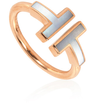 Trang sức Tiffany & Co. T Mother-of-pearl Wire Nhẫn chính hãng 6 tiffany t mother of pearl wire ring grp11094