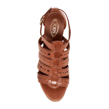 Giày Tod's nữ Platform Gladiator Sandals in Medium Natural chính hãng 6 tods