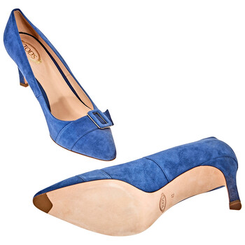 Giày Tod's nữ 7.5cm Heel Shoes in Dark Jeans chính hãng 6 tods