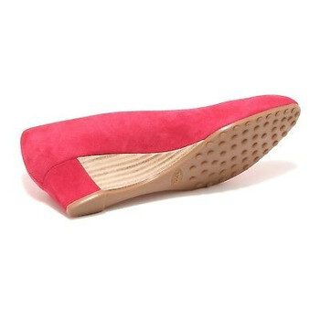 Giày Tod's nữ Suede Wedge màu đỏ dâu tây chính hãng 6 tods