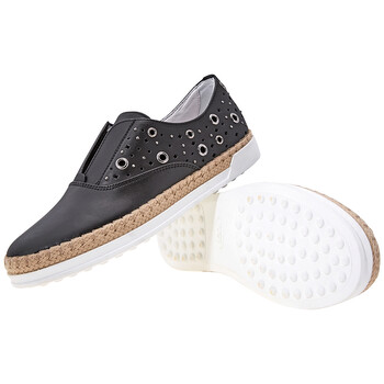 Giày Tod's nữ Slip-On Shoes màu đen chính hãng 6 tods