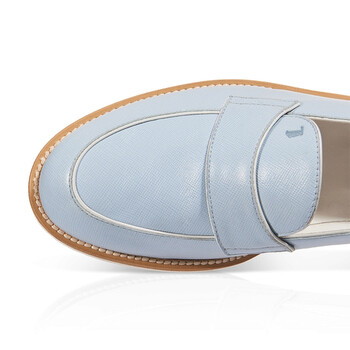 Giày Tod's nữ Leather Loafers in Medium Celest / màu trắng chính hãng 6 tods