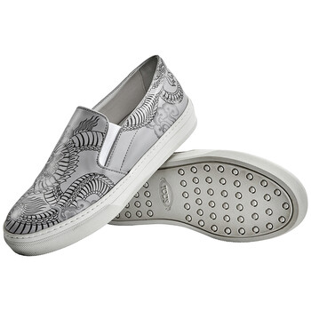 Giày Tod's nữ Slip-on Loafers in Medium Cement chính hãng 6 tods