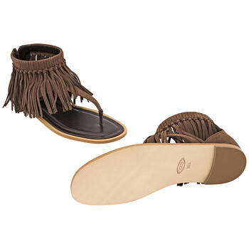 Giày Tod's nữ Calfskin Sandals in Rosewood chính hãng 6 tods