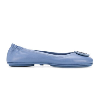 Giày Tory Burch nữ Minnie Logo Ballet Flats màu xanh dương chính hãng 6 tory burch ladies minnie logo ballet flats in blue 73389 400
