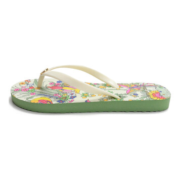 Giày Tory Burch nữ New Ivory / New Ivory Promised Land Printed Thin Flip-flops chính hãng 6 tory burch ladies new ivory new ivory promised land printed thin flip flops 56488 104