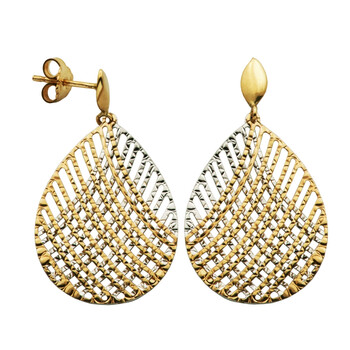 Trang sức Treesse Vàng 10K Bạc 925 Two Tone Woven Statement Bông tai (khuyên tai, hoa tai) 22U0XHA000-0000000 chính hãng 6 treesse earrings 22u0xha000 0000000
