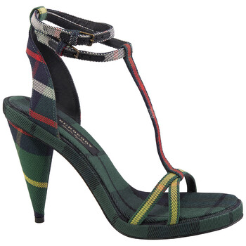 Giày Burberry nữ Tartan High Cone-heel Sandals, Brand Size 35.5 chính hãng 6 z jtah4