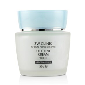 3W Clinic Excellent White Cream Intensive Whitening For Dry To Normal Skin Types 50g