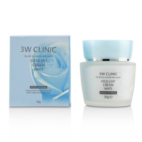 Kem Trắng Da 3W Clinic Excellent White Cream Dưỡng Ẩm Cho Da Khô - Da Thường 50g chính hãng