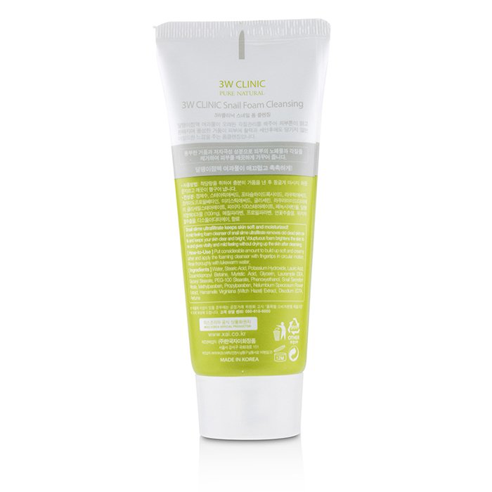 Sữa rửa mặt bọt ốc sên 3W Clinic 100ml giá rẻ