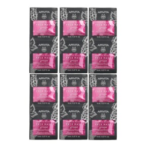 Apivita Express Beauty Face Mask With Grape Line Smoothing Firming 6x 2x8ml