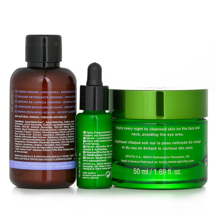 Bộ quà tặng Apivita Fresh Glow Bee Radiant Gel Balm ban đêm 50ml giá rẻ