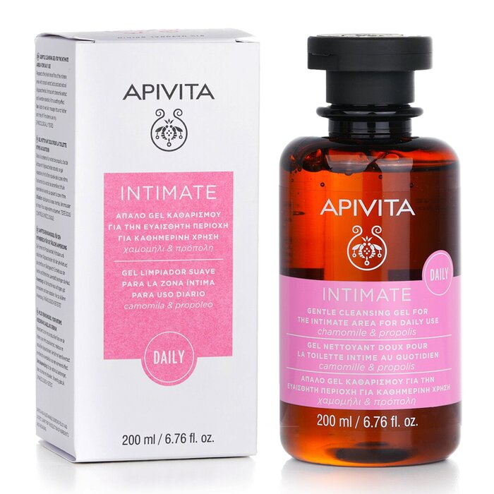 Apivita Intimate Gentle Cleansing Gel For The Intimate Area For Daily Use With Chamomile Propolis 200ml