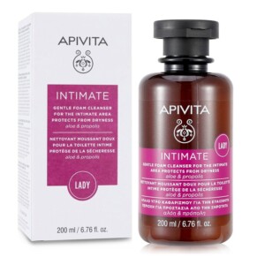 Apivita Intimate Gentle Foam Cleanser For The Intimate Area Protects From Dryness With Aloe Propolis 200ml