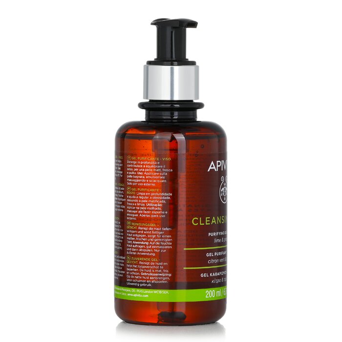 Apivita Purifying Gel With Propolis Lime For Oily Combination Skin 200ml