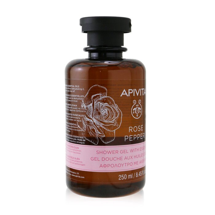 Apivita Rose Pepper Shower Gel With Essential Oils 250ml