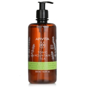 Gel Tắm Trà Núi Tonic Apivita Với Tinh Dầu Ecopack 500ml chính hãng
