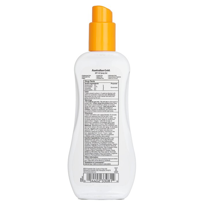 Sản phẩm xịt gel chống nắng Australian Gold SPF 30 Ultimate Hydration 237ml giá rẻ
