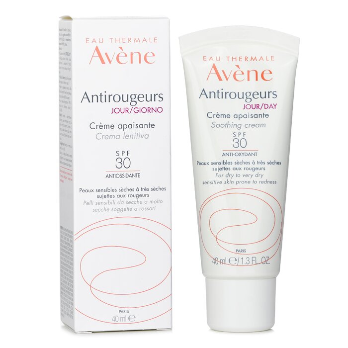 Avene Antirougeurs Day Soothing Cream SPF 30 For Dry To Very Dry Sensitive Skin Prone To Redness 40ml