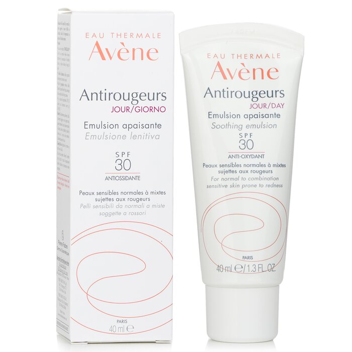 Avene Antirougeurs Day Soothing Emulsion SPF 30 For Normal To Combination Sensitive Skin Prone To Redness 40ml