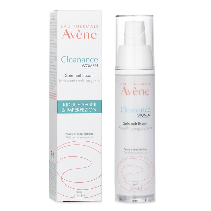 Avene Cleanance Women Smoothing Night Cream For Blemish Prone Skin 30ml