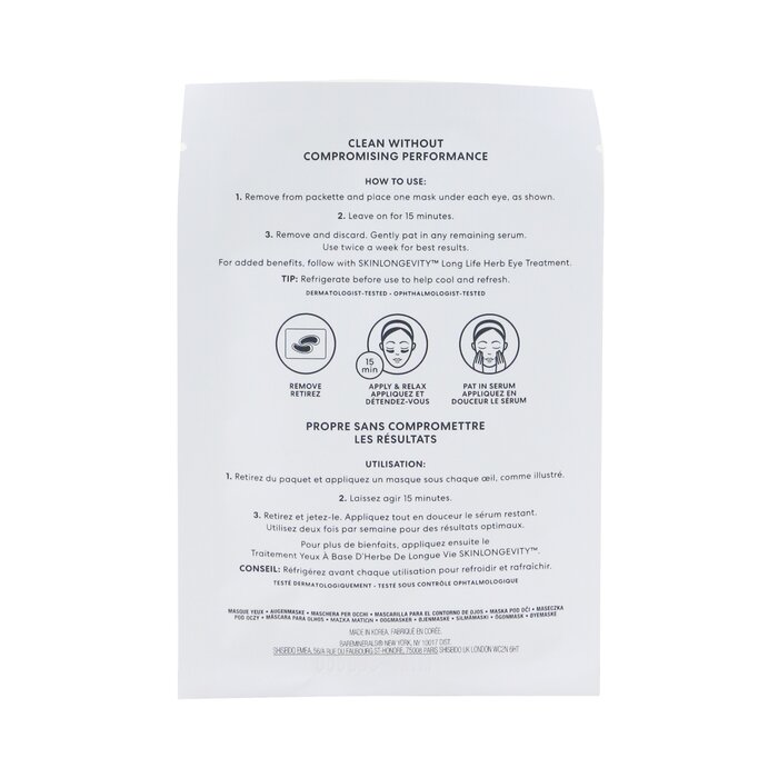 Mặt nạ mắt thảo mộc trà xanh Skinlongevity Bareminerals 6 cặp giá rẻ