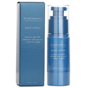 Bioelements Quick Refiner Leave On Gel Aha Exfoliator With Glycolic Multi Fruit Acids For All Skin Types Except Sensitive 30ml