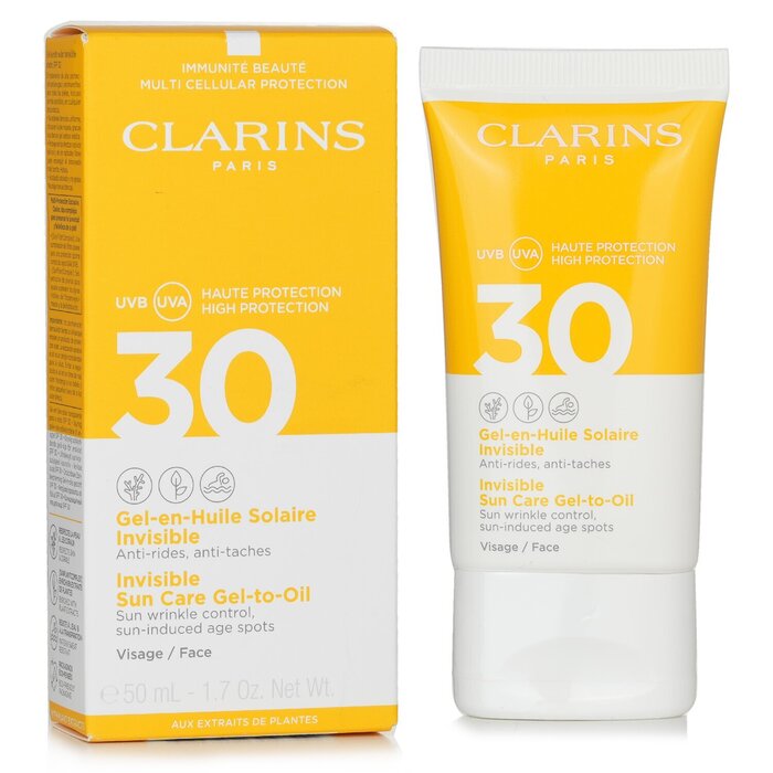 Clarins Invisible Sun Care Gel To Oil For Face SPF 30 50ml