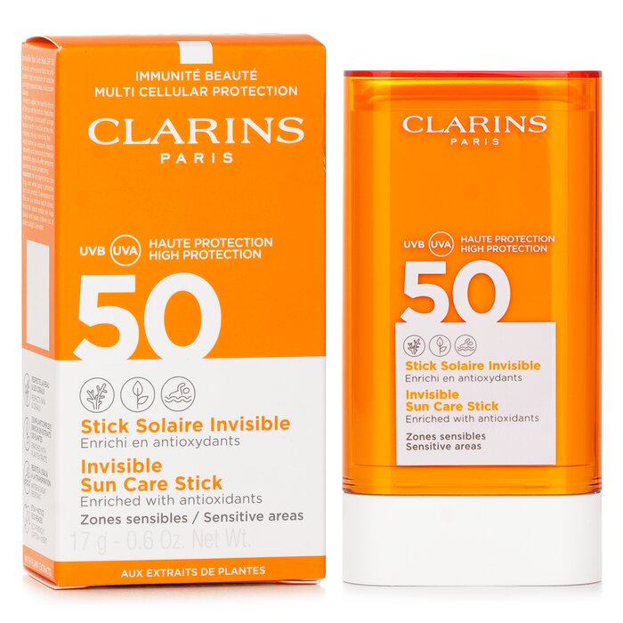 Clarins Invisible Sun Care Stick SPF 50 For Sensitive Areas 17g