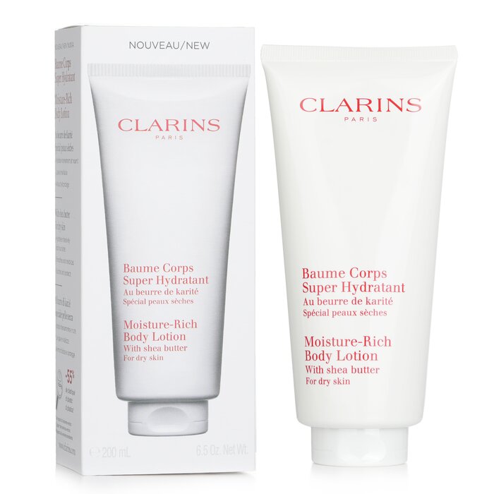Clarins Moisture Rich Body Lotion With Shea Butter For Dry Skin 200ml