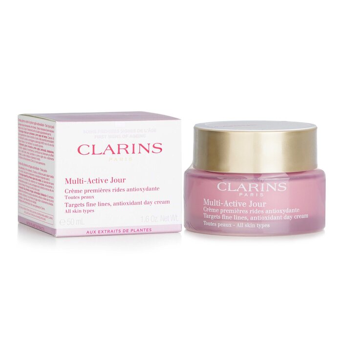Clarins Multi Active Day Targets Fine Lines Antioxidant Day Cream For All Skin Types 50ml