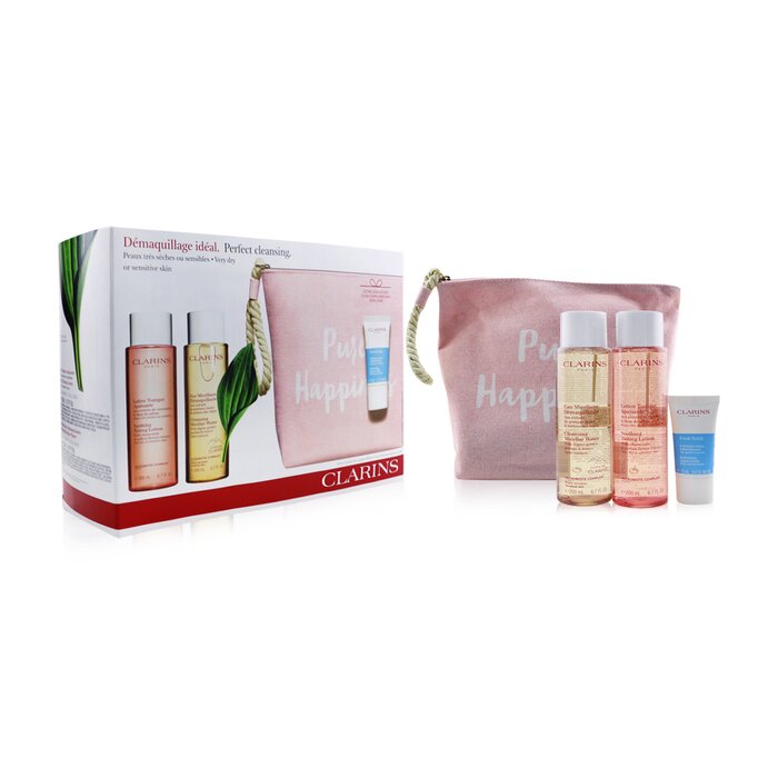 Clarins Perfect Cleansing Set Very Dry Or Sensitive Skin Micellar Water 200ml