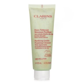 Clarins Purifying Gentle Foaming Cleanser With Alpine Herbs Meadowsweet Extracts Combination To Oily Skin 125ml