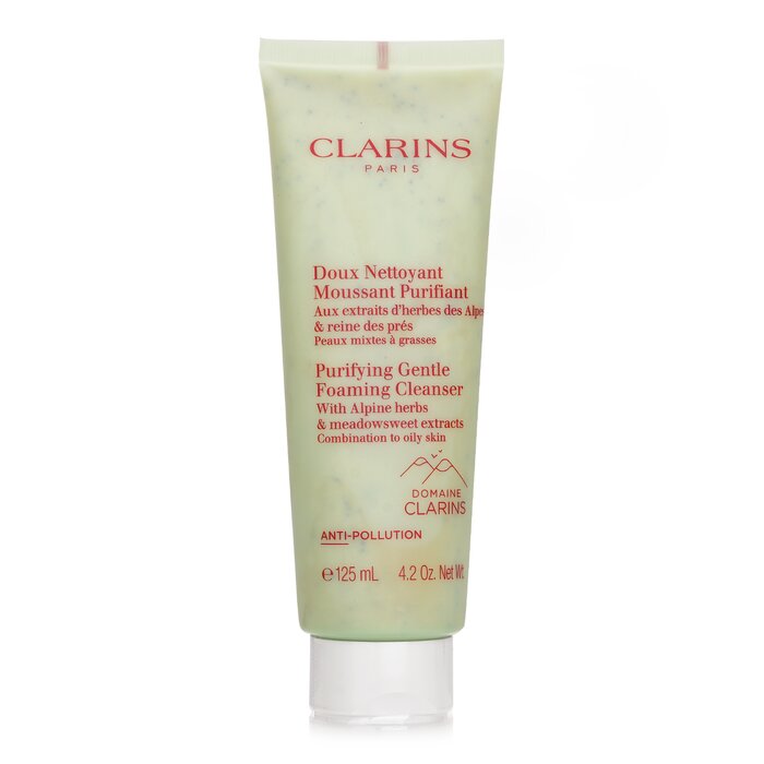 Clarins Purifying Gentle Foaming Cleanser With Alpine Herbs Meadowsweet Extracts Combination To Oily Skin 125ml