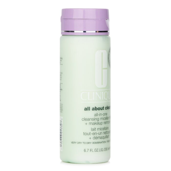 Clinique All About Clean All In One Cleansing Micellar Milk Makeup Remover Very Dry To Dry Combination 200ml