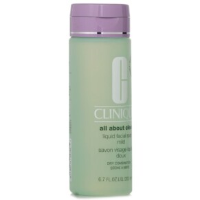 Clinique All About Clean Liquid Facial Soap Mild Dry Combination Skin 200ml